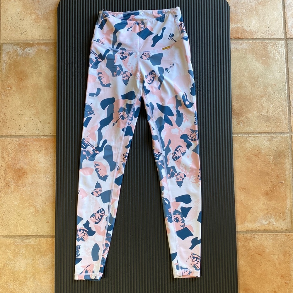 Cleo Harper Havana Leggings - XS - White / Pink / Blue Multi